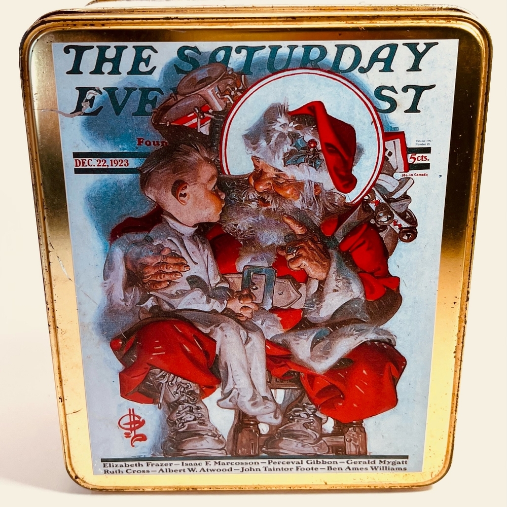 Vintage The Saturday Evening Post Christmas Tin 1994 - empty